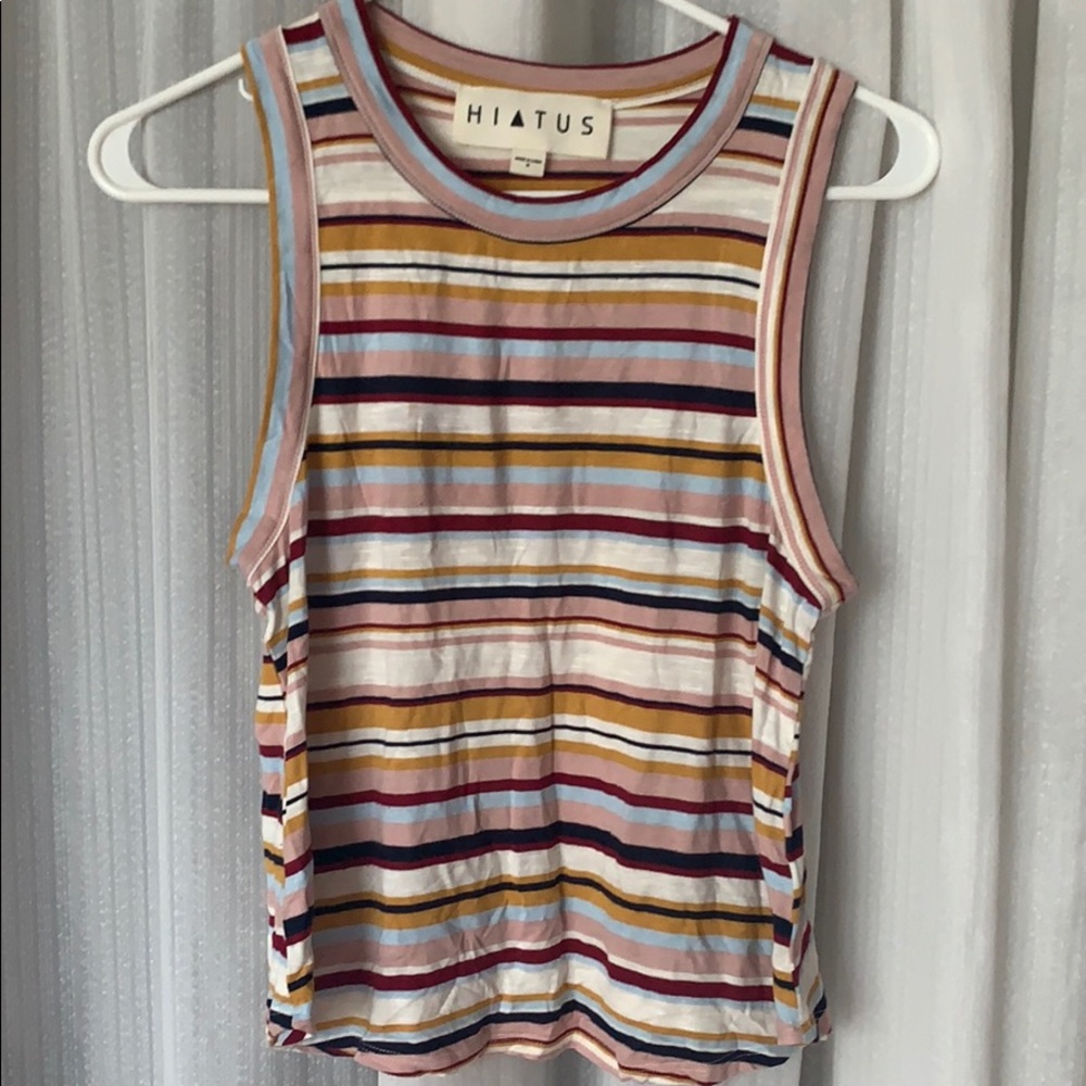 Striped muscle t-shirt